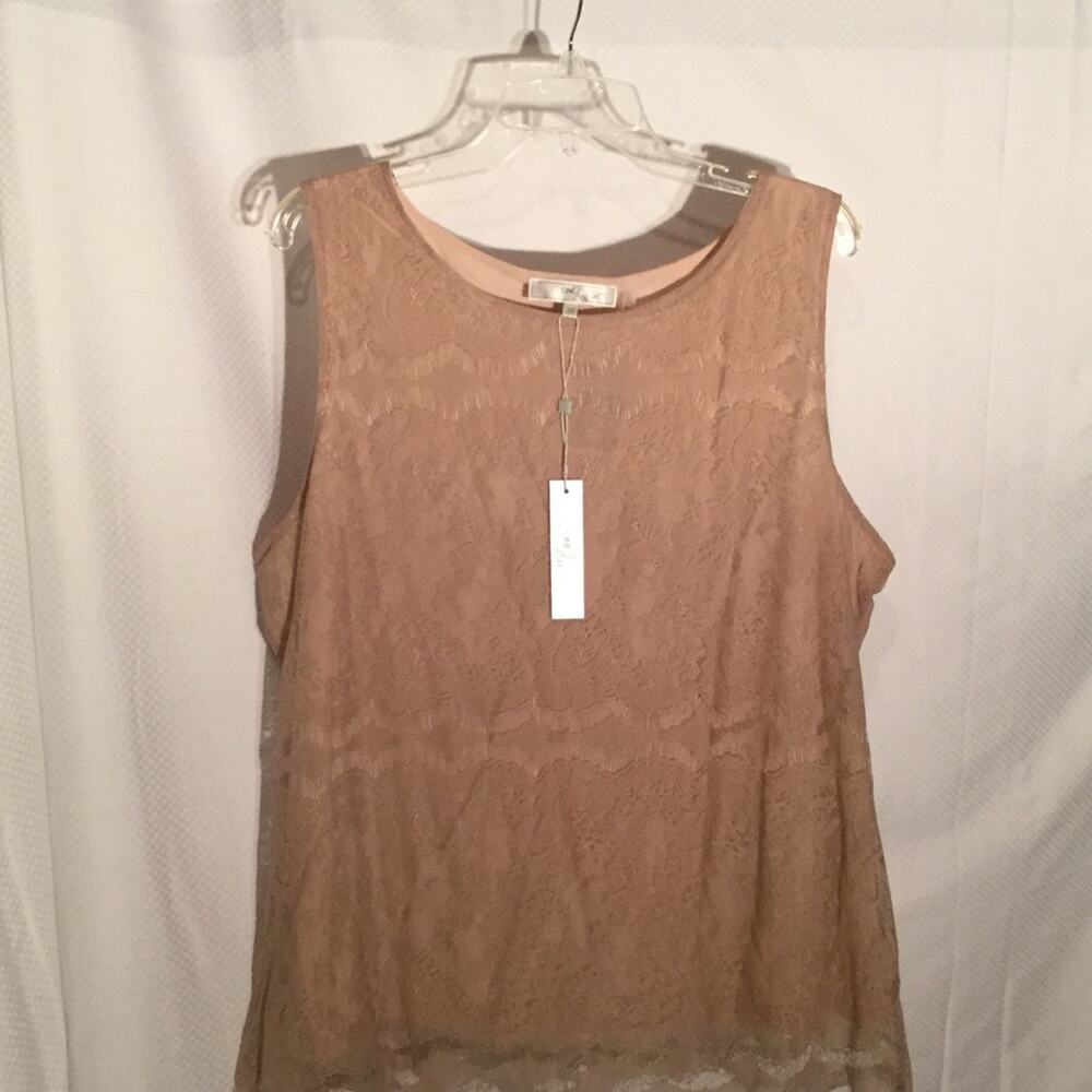 One 7 six blush lace lined tank 3x NWT🎉🎉HP🎉🎉